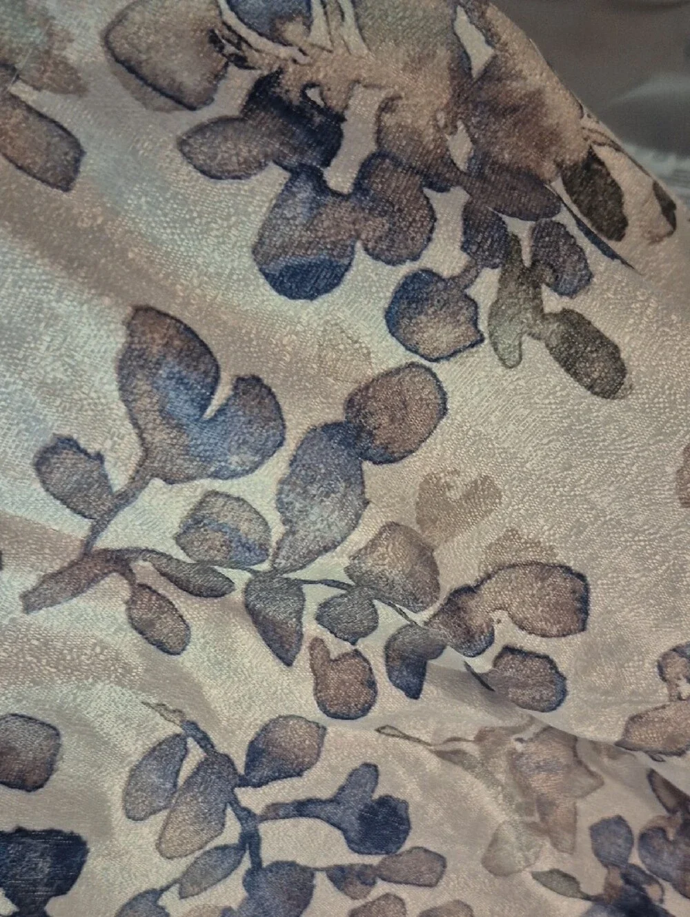 Sun Zero Room Darkening Grommet Curtains 2 Panels Gray Blue Floral